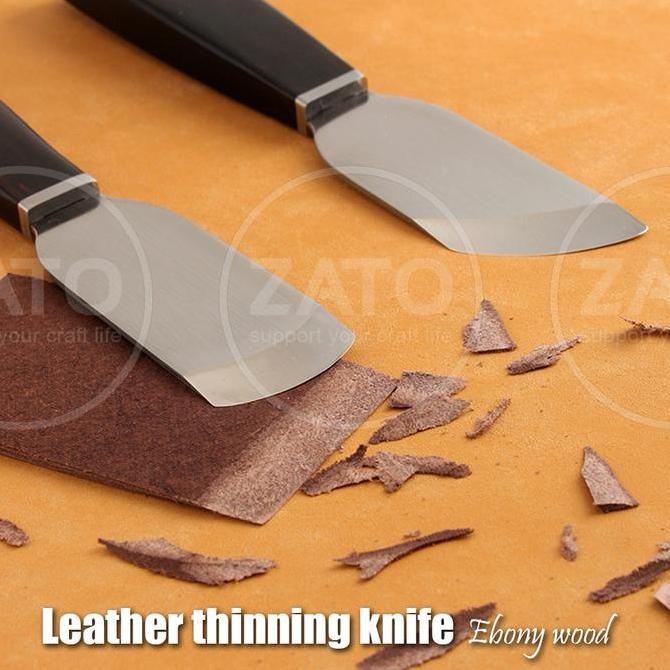 

Terlaris! Leather Thinning Knife - Ebony Wood Handle - Leather Tools