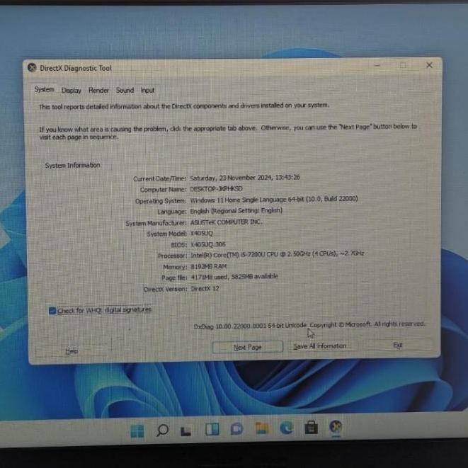 Dijual Motherboard Mainboard Laptop Asus A405U A405 Dual VGA