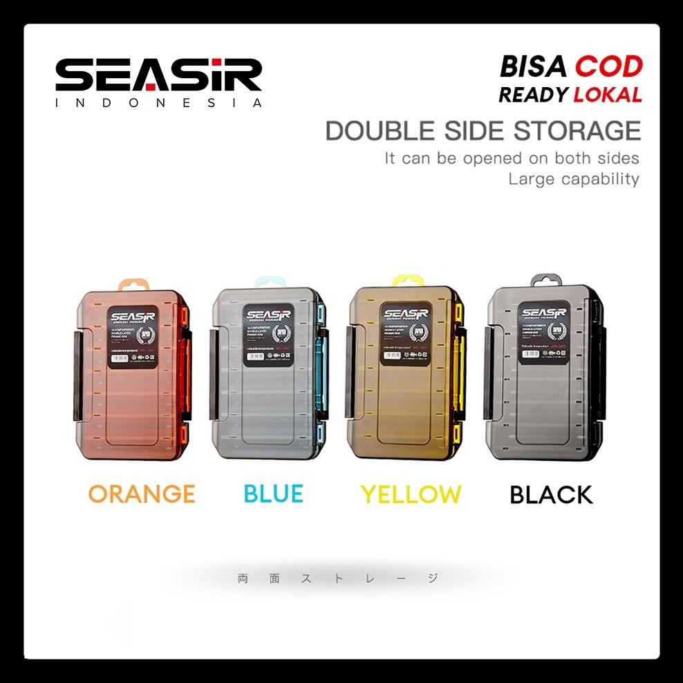 [OFFICIAL] SEASIR Double Side Fishing Box Kotak Plastik Penyimpanan Umpan Pancing Dua Sisi Kotak Aks