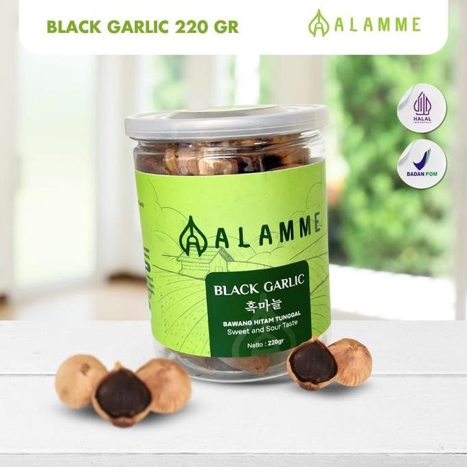

Diskon! Black Garlic Bawang Hitam Alamme Premium 220G 3Pcs - Rempah Herbal Alami