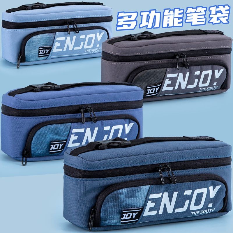 

Kotak pensil multifungsi besar kapasitas besar gaya Korea tas alat tulis yang stylish