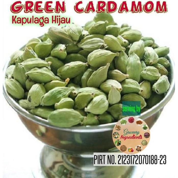 

Diskon! Green Cardamom Kapulaga Hijau 50Gram Kapulaga India