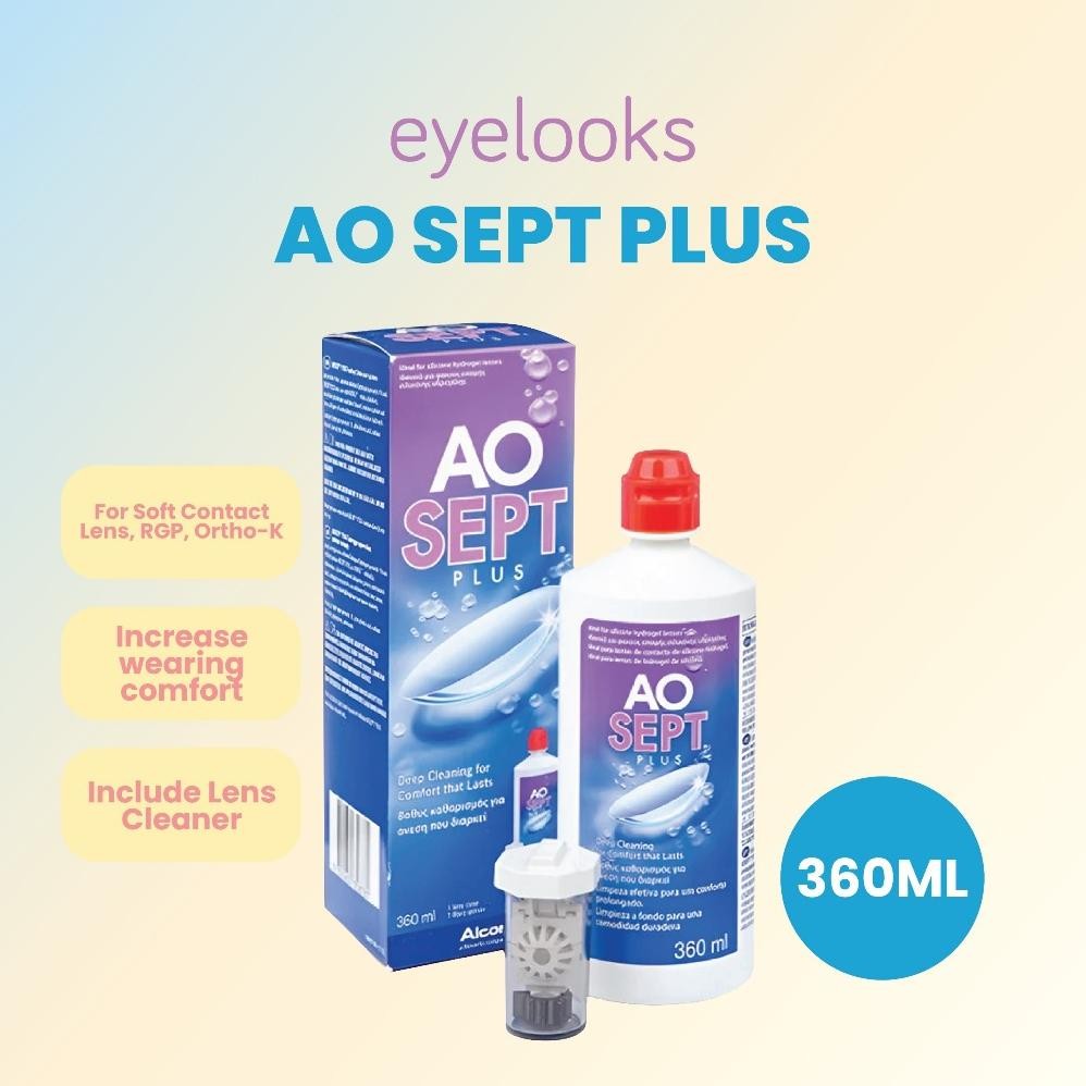 EYELOOKS - AOSEPT PLUS 360ML MULTI PURPOSE SOLUTION AIR SOFTLENS aSt