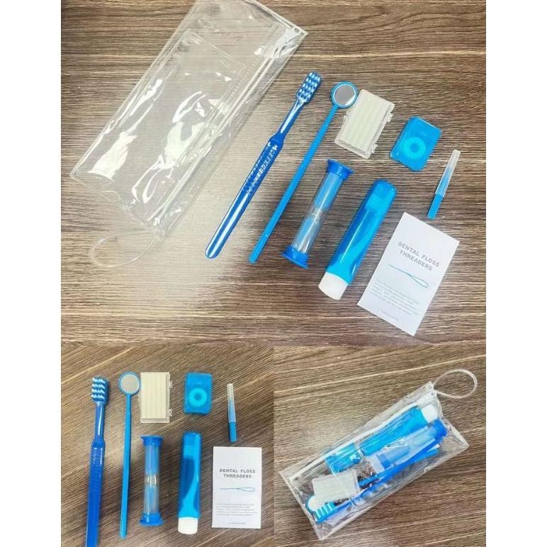 ortho kit tas transparan sikat gigi behel tas transparan aSt