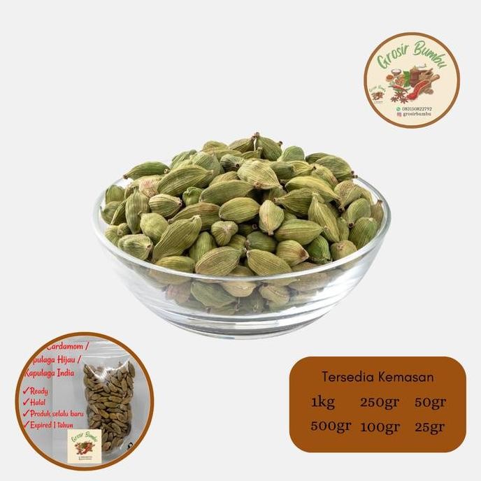 

Diskon! Kapulaga Hijau India 100Gr / Green Cardamom Premium Import