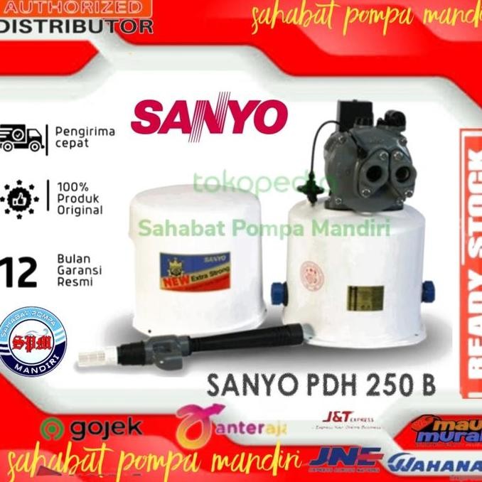 POMP AIR JET PUMP SANYO PDH 250 B JET PUMP 250WATT POMPA SUMUR DANGKAL ORIGINAL DAN TERPERCAYA