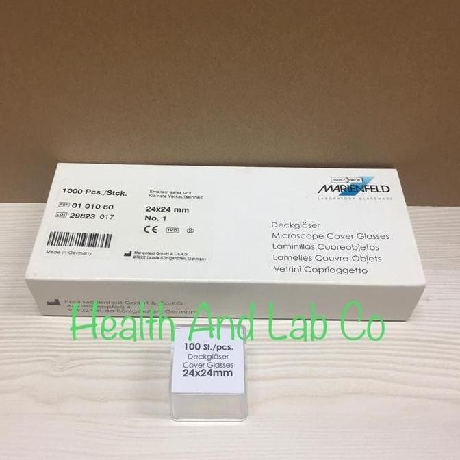 Produk Baru Cover Glass Mikroskop 24x24mm - Deck Glass Microscope Slide Cover