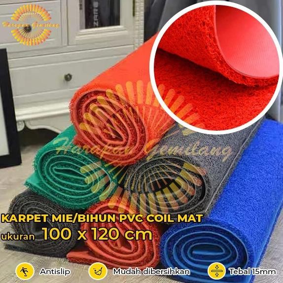 Keset PVC Mie/Keset Bihun Polos Tebal 15mm ukuran 100 x 120 (Meteran)