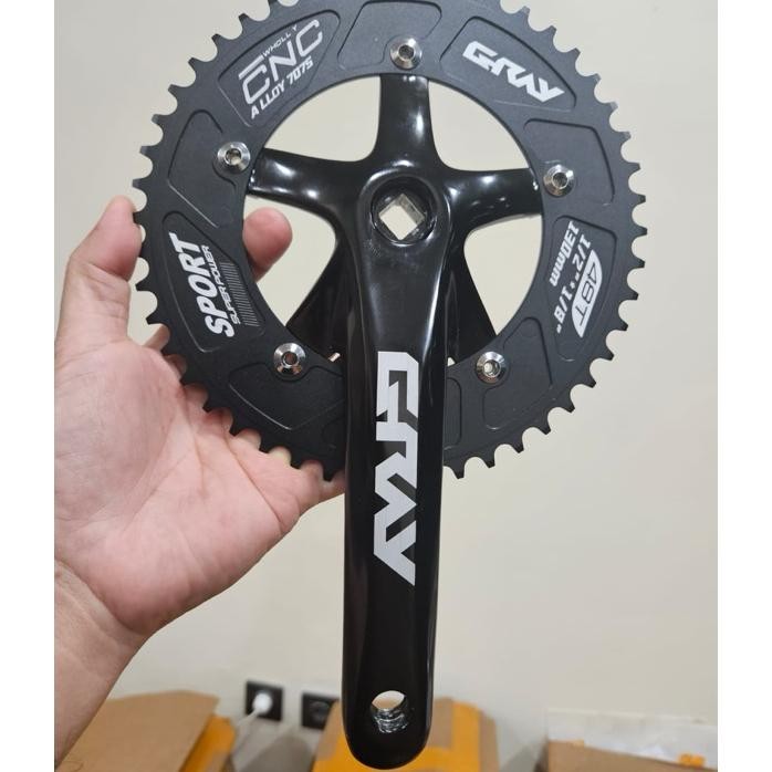 Crankset Kotak Gray Sport Power 48T 130 Bcd Bahan 7075 Alloy