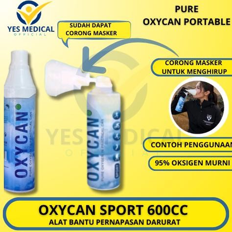 OXYCAN SPORT Oksigen Portable Tabung Kaleng Kecil 600cc aSt