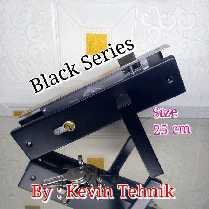 Handle Pintu Besar Black, Kunci Pintu Rumah Hitam, Kunci Pintu Besar