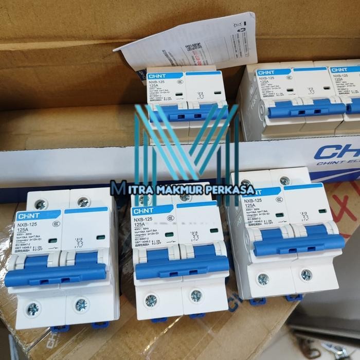 MCB CHINT 80A/100A/125A 2phase 10KA CHINT NXB-125 BARU NEW MCB 2P