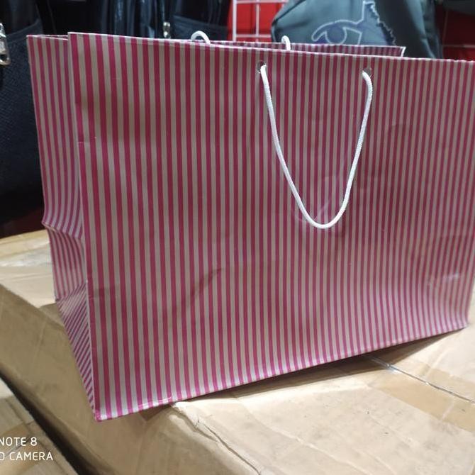 

BEBAS ONGKIR - paper bag polio landscape garis laminating isi 2 pcs