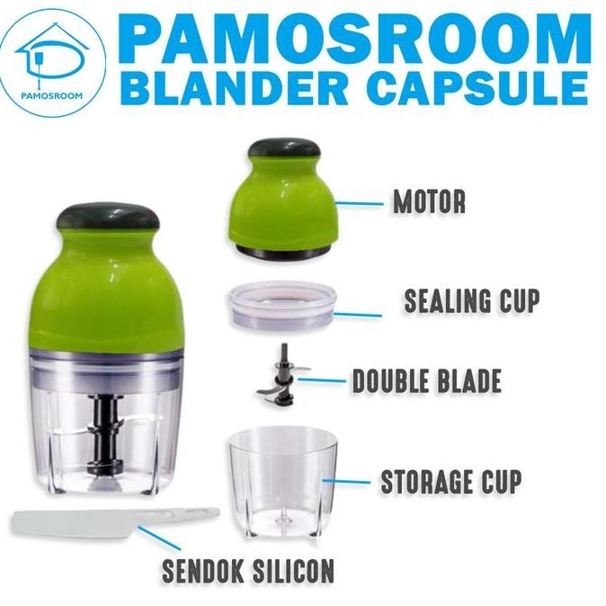 BEBAS ONGKIR - Pamosroom Blender Capsule Portable Blender Kapsul Mini Electric Blender Listrik Mini 