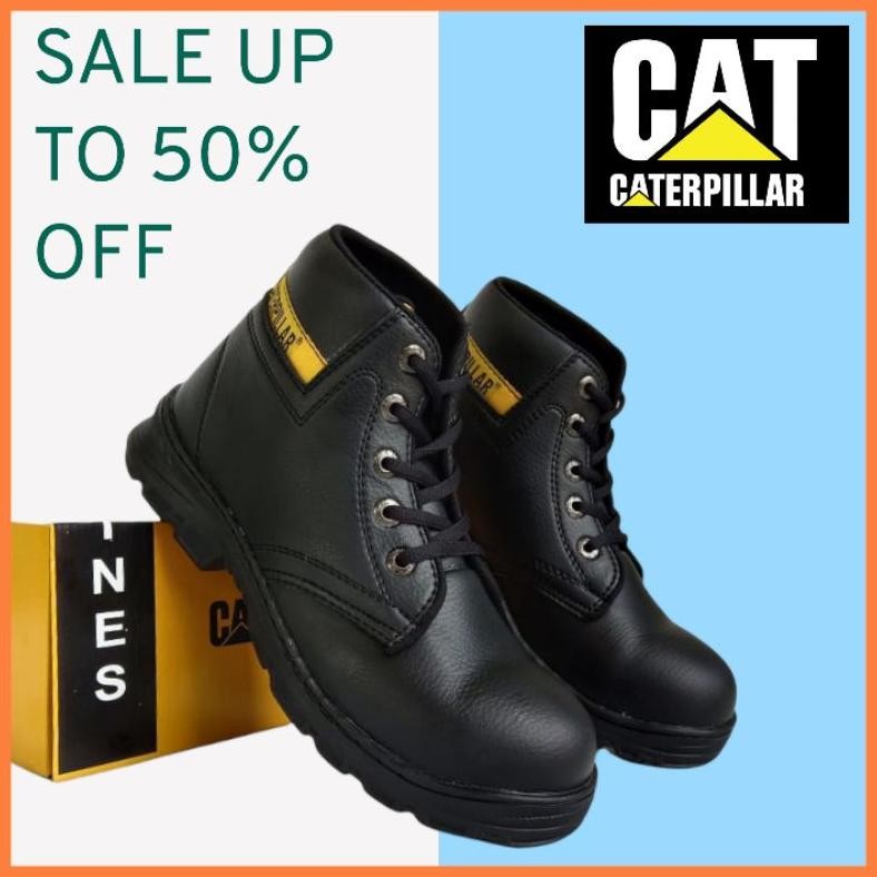 DF385>> SEPATU BOOT SAFETY PRIA WANITA CATERPILLAR_UNISEX / SEPATU KERJA PROYEK PABRIK KITCHEN SPBU 