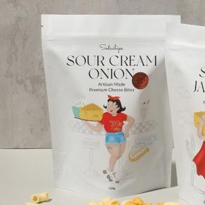 

Sour Cream Onion Cheese Bites 140g - healthy snack by Sodachips (no MSG) aSt