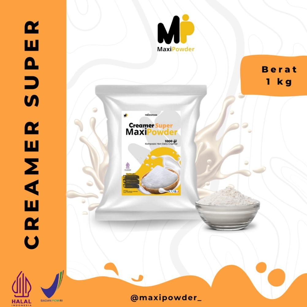 

Creamer Super 1kg / Bubuk Creamer Super Termurah / Non Dairy Creamer / MaxiPowder aSt