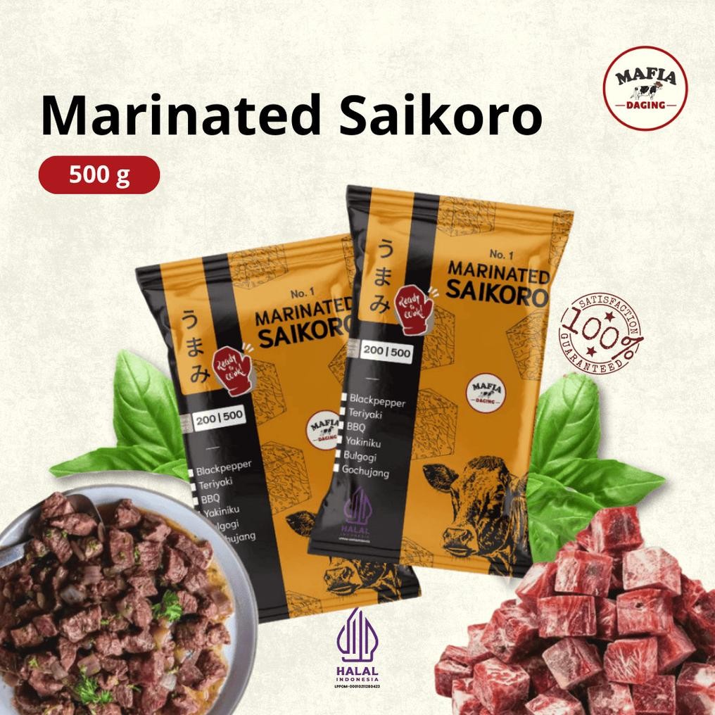 

Marinated Saikoro 500 Gram / Saikoro Marinasi Siap Masak 100% Halal aSt