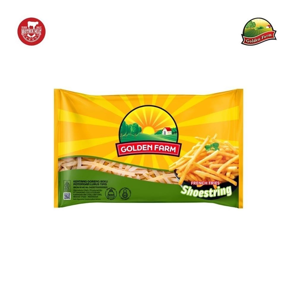 

Golden Farm Shoestring Fries 500gr, Kentang Goreng Beku - Brothermeatshop aSt