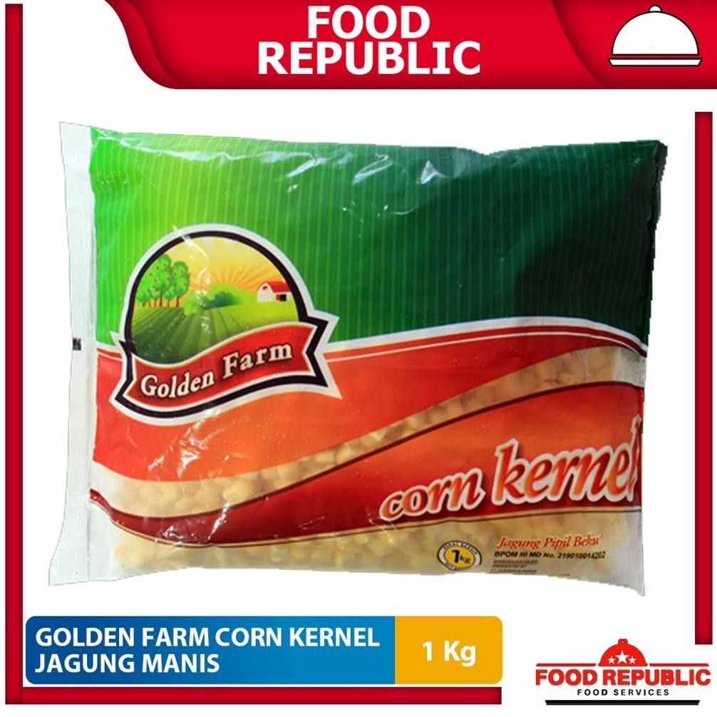 

Golden Farm Jagung Manis / Kernel Corn 1 KG Frozen Halal Bahan Sup aSt