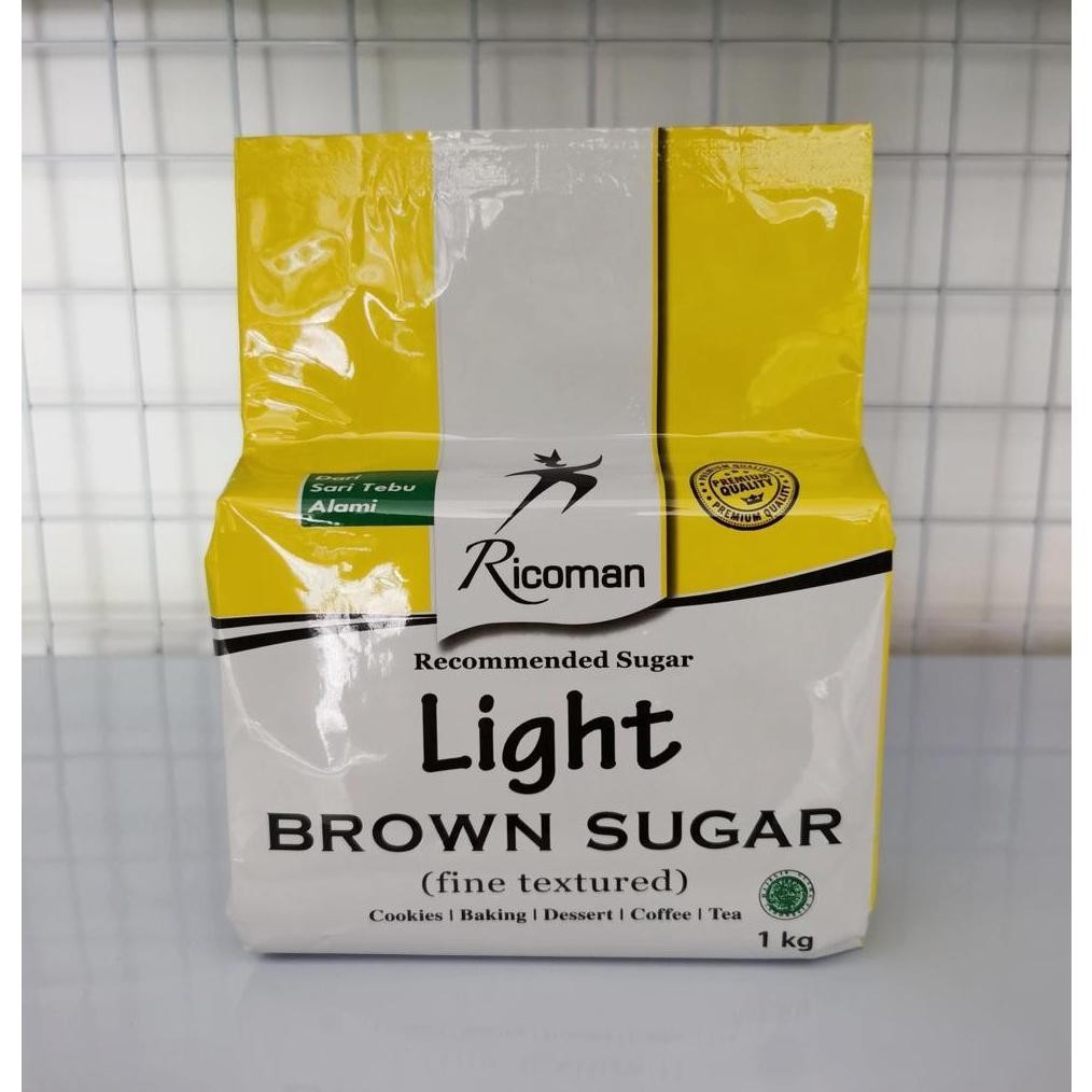 

GRATIS ONGKIR - RICOMAN LIGHT BROWN SUGAR 1KG aSt
