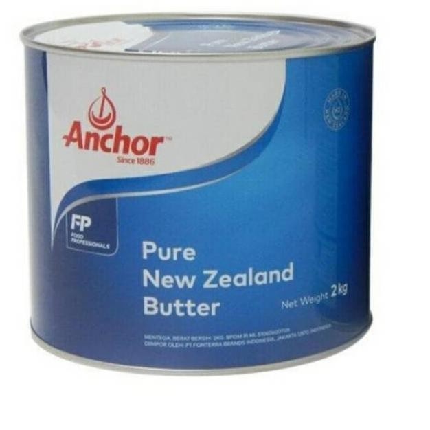 

Anchor Butter Tinned 2kg mentega kaleng Asin Golden fern aSt