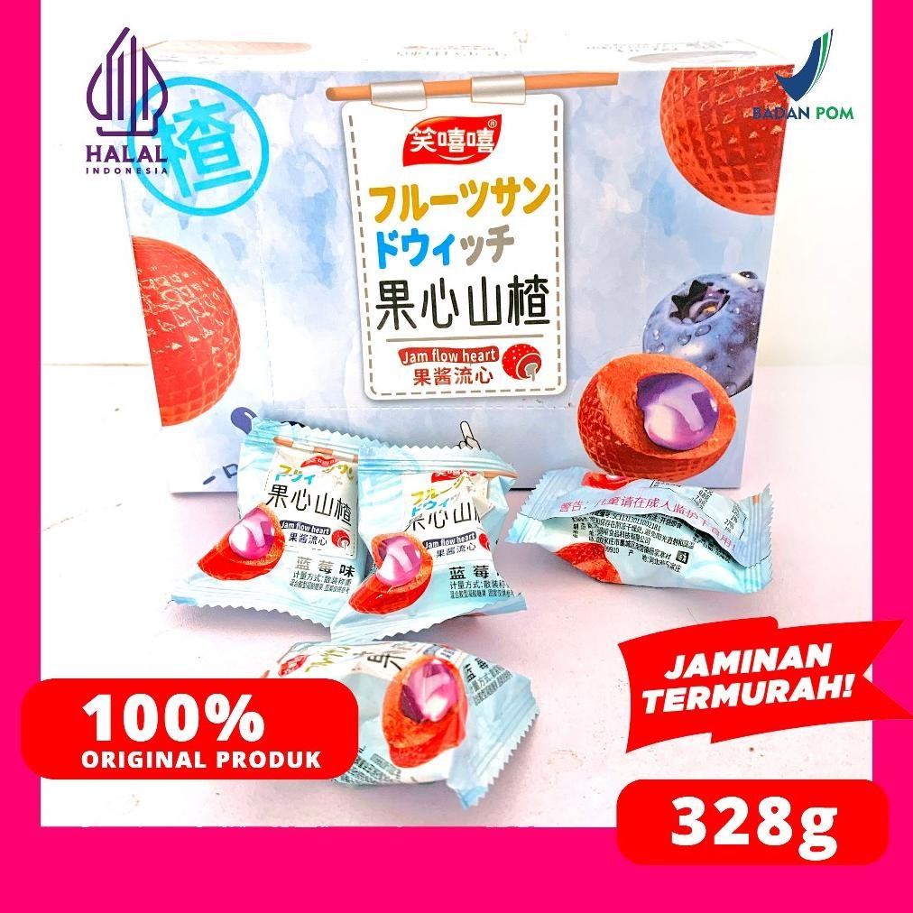 

Manisan Buah Haw Isi Blueberry & Strawberry (HAW FLAKES) 328GR / Jam Flow Heart aSt