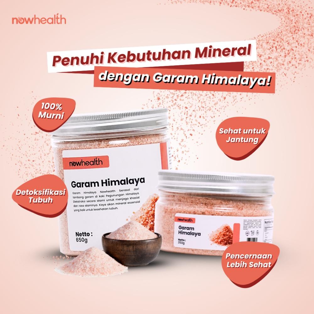 

Garam Himalaya 650 gr Nowhealth Himalayan Pink Salt Organik Penyedap Rasa Bumbu aSt