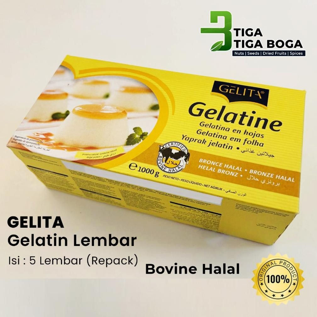 

Gelatin Gelita Sheet 5 Lembar / Gelatine Gelita Sheets aSt