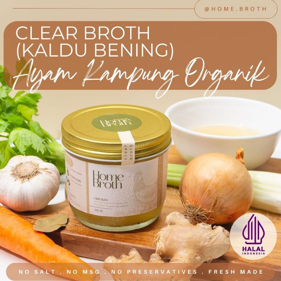 

Clear Organic Free Range Chien Bone Broth Kaldu Ayam Kampung Organik Bening