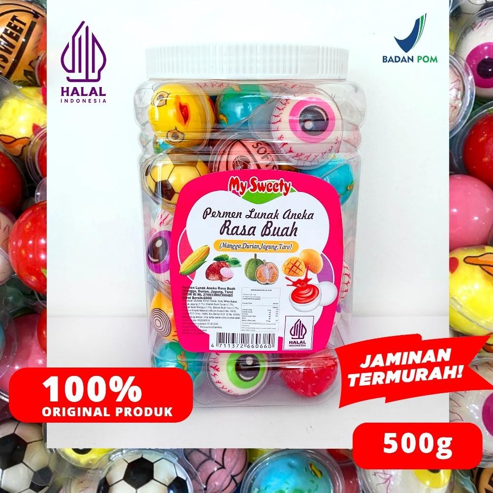 

Permen Lunak Halal 50PCS Viral TikTok MY SWEETY Aneka Rasa Buah aSt
