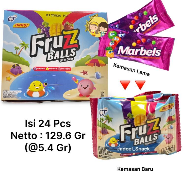 

GROSIR - Permen Marbels Fruzz Balls 24 X 5.4 Gr Rasa Buah by Jadoel_Snack aSt