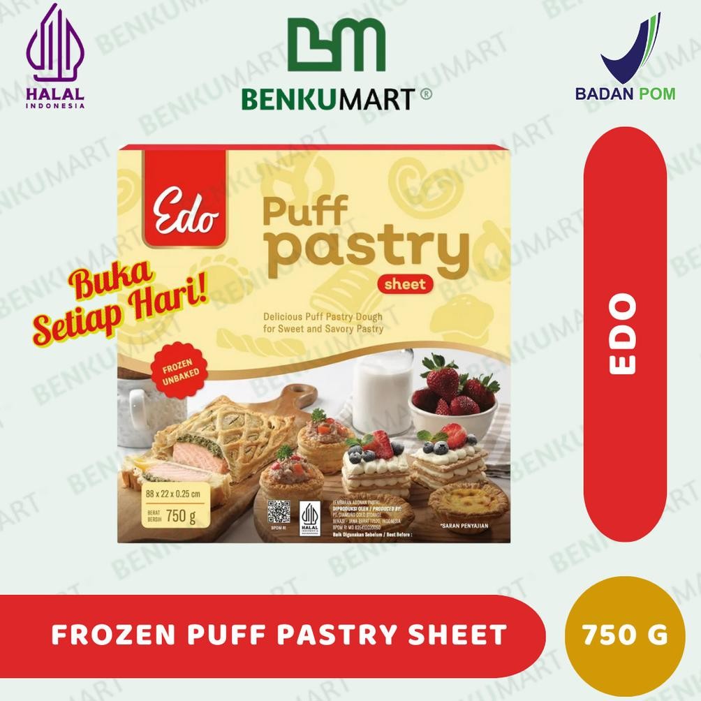 

Puff Pastry Sheet Edo (750 gr) | Lembaran Adonan Pastri aSt