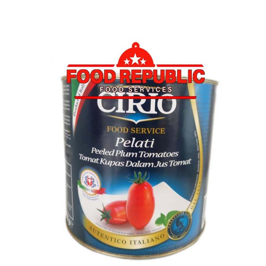 

Cirio Whole Peeled Plum Tomato 2.5 KG Tomat Kupas Dalam Jus Tomat aSt