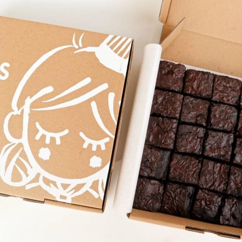 

Fudgy Brownies by Elsy.treats/Brownies panggang sekat/Hampers panggang kue aSt