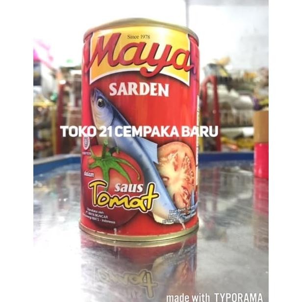 

Maya Sarden Saus Tomat 425 gram | Sardines Ikan Kaleng Besar 425g Murah aSt