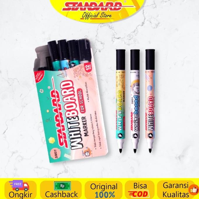

TERLARIS - Standard - Marker SM01 - Whiteboard Marker For School ( Spidol yang bisa dihapus )