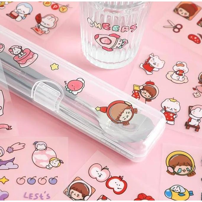 

Tersedia Stiker Kartun Momo Korea 2D 100 Lembar Anti Air Lucu Dekorasi Anak