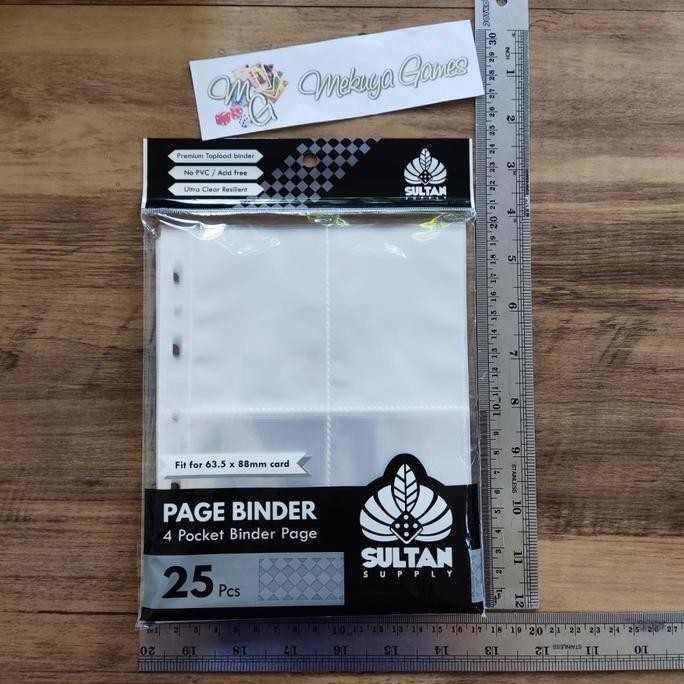 Sultan 4p 8p A5 7 hole 25 Sleeve 4-pocket Page Binder 67x92mm 2R Pokemon Sport KPop 2-ring 3-ring 6-