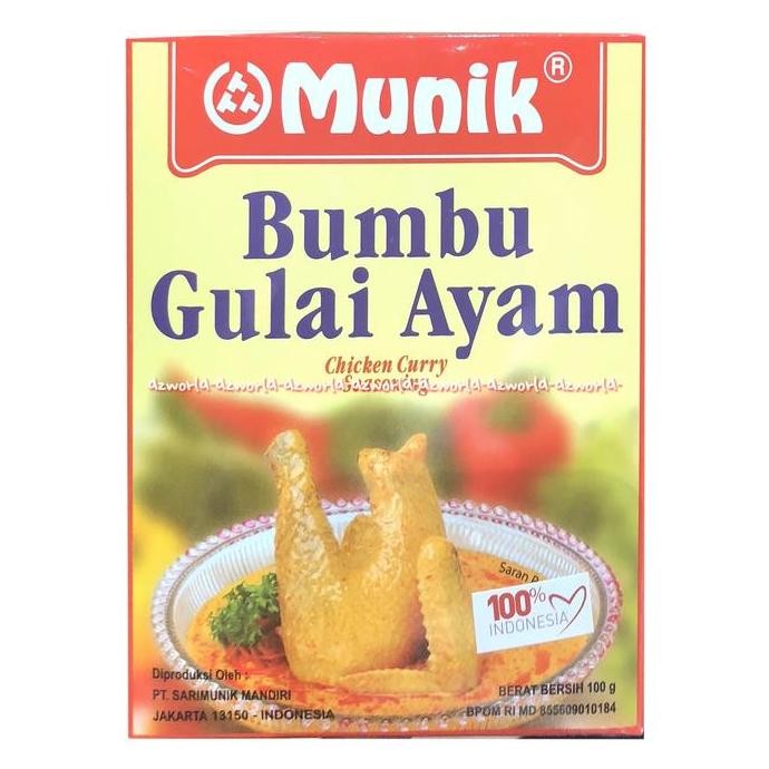 

DISKON! MUNIK BUMBU GULAI AYAM 105GR CHICKEN CURRY SEASONING INSTAN