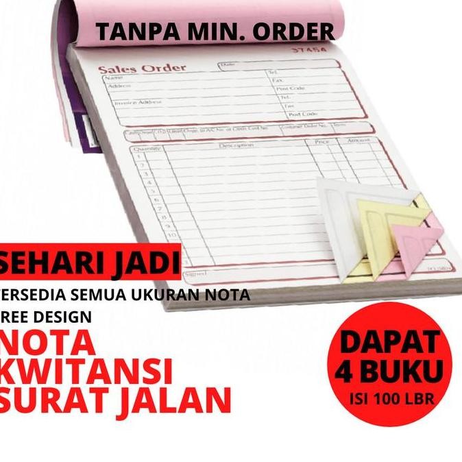

DISKON! NOTA CUSTOM 100 LEMBAR 1 2 3 RANGKAP - BON, SURAT JALAN, KWITANSI