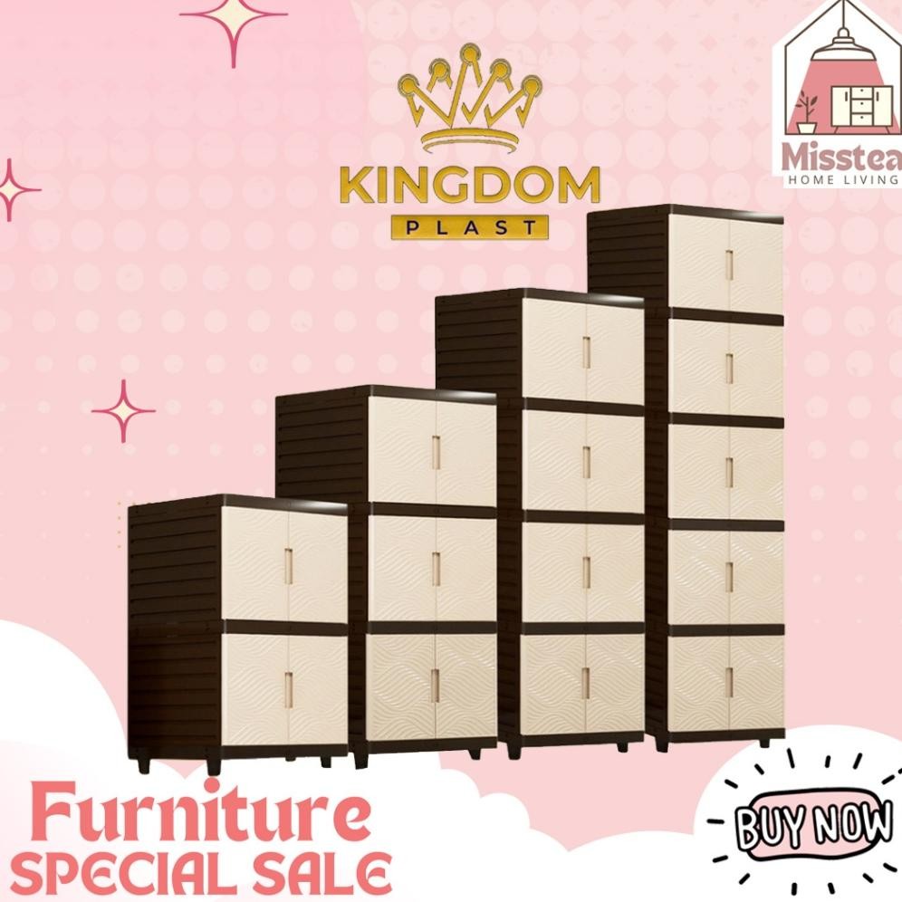 [READY STOCK] LEMARI PLASTIK JUMBO SERBAGUNA KINGDOM PLAST VIRUS / VRZ / RAK SUSUN BAJU / PAKAIAN / 