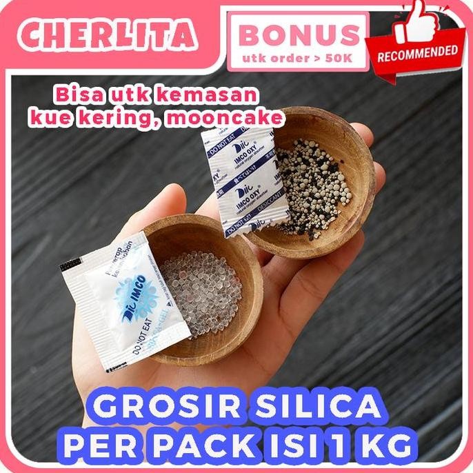 

New Silica Gel Oxy Sachet Plastik Foodgrade 1Kg Untuk Kue Kering & Frozen Food