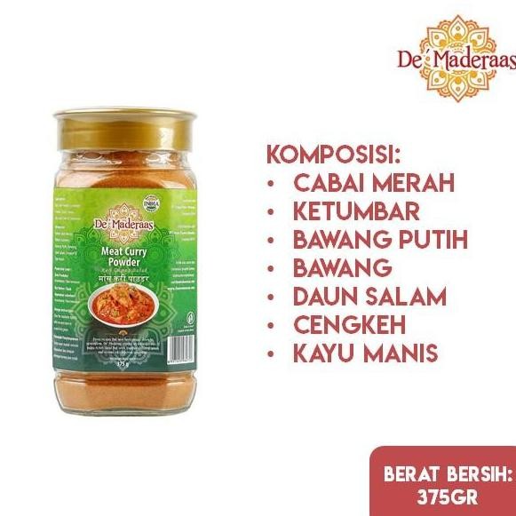 

DISKON! BUBUK KARI MEAT CURRY POWDER DE MADERRAAS 375G - BUMBU KARI PREMIUM