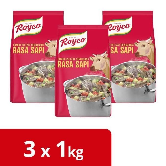 

DISKON! ROYCO BUMBU PELEZAT RASA SAPI 1KG - PAKET 3 POUCH HEMAT