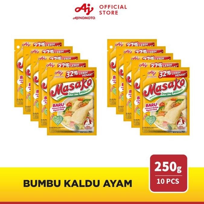

DISKON! MASAKO BUMBU KALDU AYAM PENYEDAP 250G - PAKET 10PCS