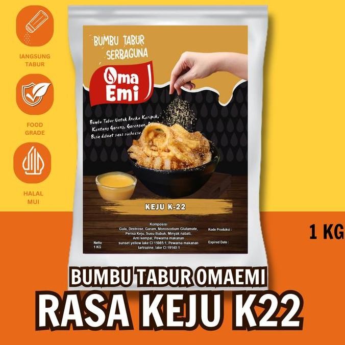 

DISKON! BUMBU TABUR KEJU SUPER K-22 1KG SEASONING SNACK HALAL GURIH