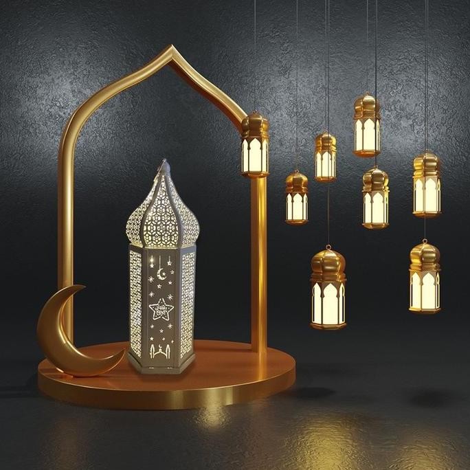 New Lampu LED Lentera Kubah Masjid Lebaran Dekorasi Ramadan 2025