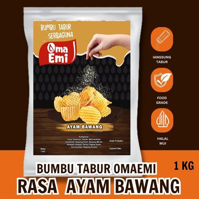 

DISKON! BUMBU TABUR AYAM BAWANG 1KG HALAL KUALITAS PREMIUM UNTUK CAMILAN