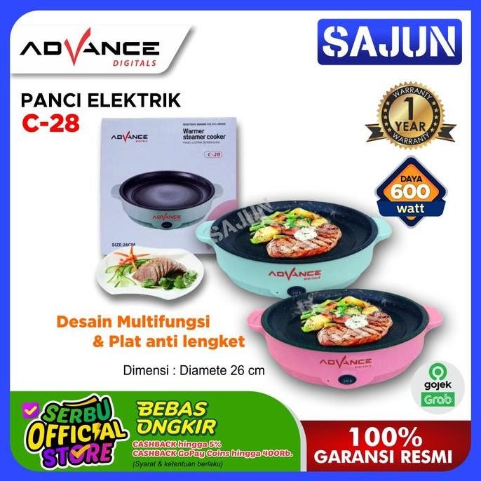 NEW Advance Panci Listrik Serbaa C-28 Steamer Cooker Warmer C28